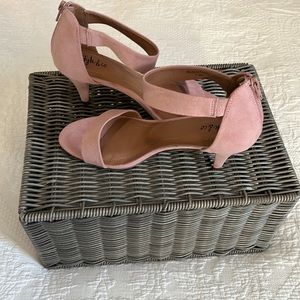 Style & Co Pink Ankle Strap Kitten Heel